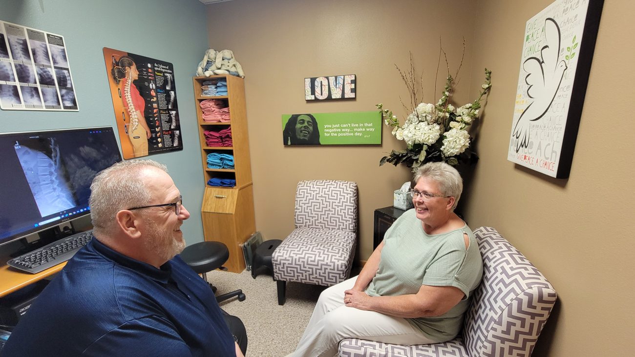 A consultation room at Family Health Chiropractic